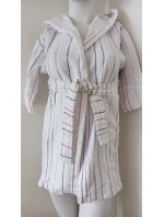 AKCE Dívčí župan s kapucí bílý s proužkem model 19368050 - Vestis AKCE Dívčí župan s kapucí bílý s proužkem model 19368050 - Vestis