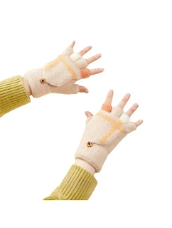 Dámske/detské zimné rukavice Telefónne rukavice - biele dámske