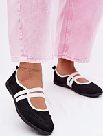 Sportovní baleríny s elastickými pásky Černé Donatella