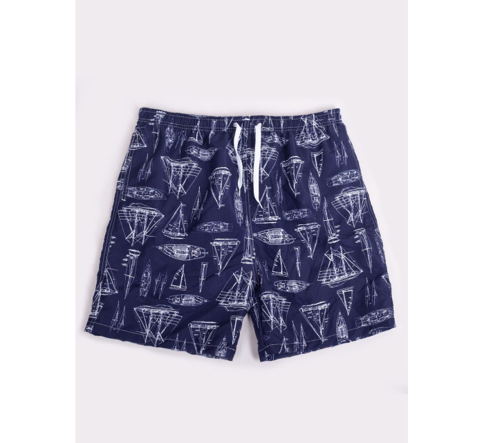 Yoclub Plavky Chlapčenské plážové šortky P1 Navy Blue
