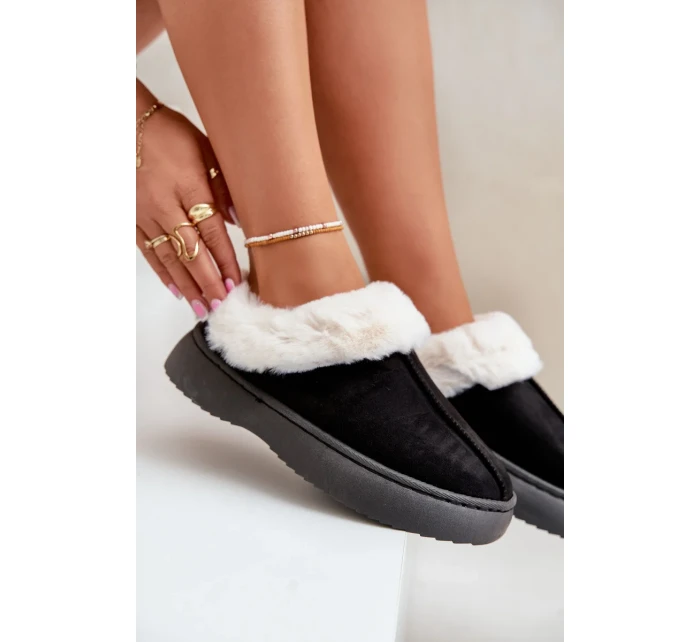 Dámske papuče s kožušinou Black Zinntia Dámske papuče s kožušinou Black Zinntia