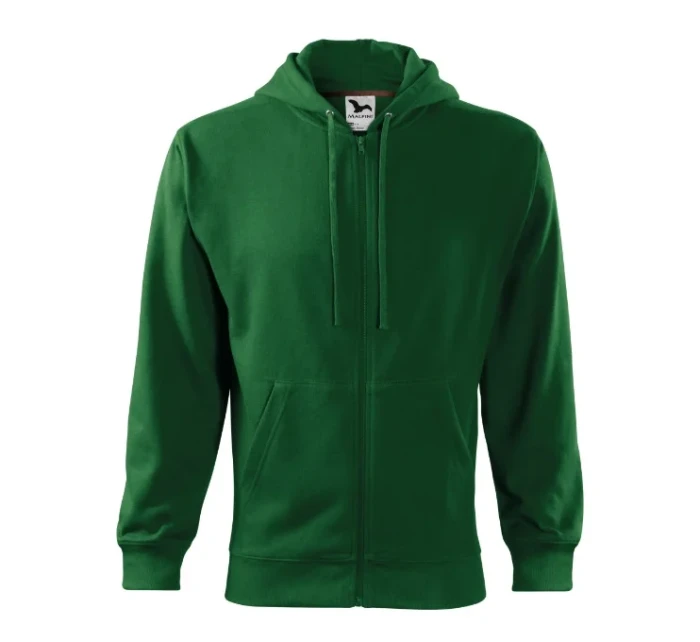 Trendy Zipper mikina pánská lahvově zelená