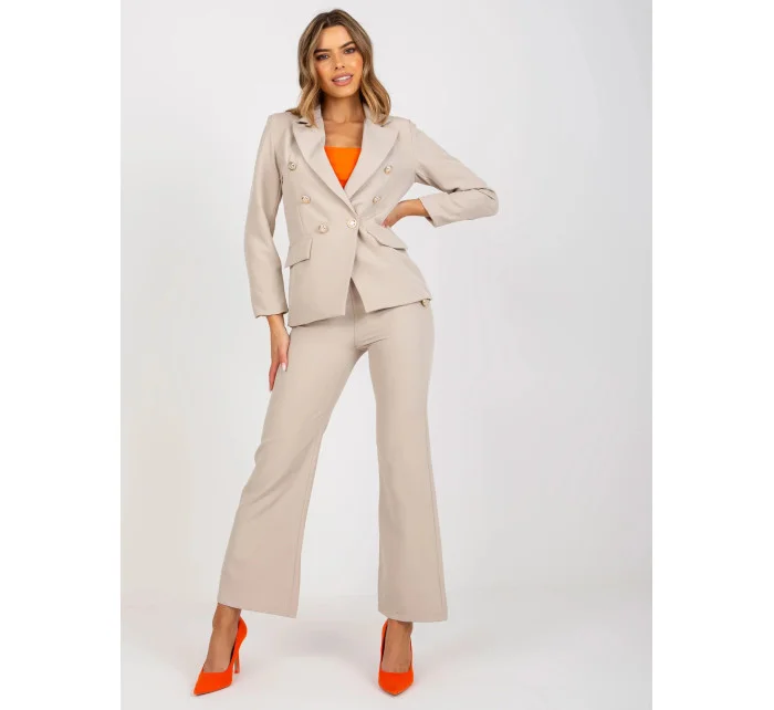 Dámske sako DHJ MA 15555 béžové - FPrice Dámske sako DHJ MA 15555 béžové - FPrice