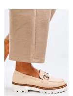 Dámske poltopánky / mokasíny model MM848 Light beige - Seastar