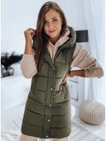 Dámská prošívaná vesta zelená Dstreet model 21965951 - FashionStreet Dámská prošívaná vesta zelená Dstreet model 21965951 - FashionStreet