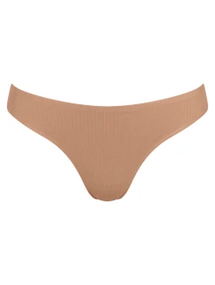 Dámske tangá ZERO Feel Pure String - NOSTALGIC BROWN - béžové 00CM - SLOGGI