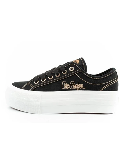 buty sportowe damskie platforma czarne ze dámské model 21360878 - Lee Cooper