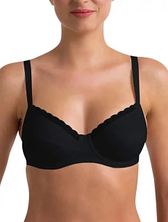 Dámska podprsenka s kosticami SUPPORT BRA Black - BELLINDA