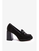 Kožené lodičky 2706 černé - Laura Messi