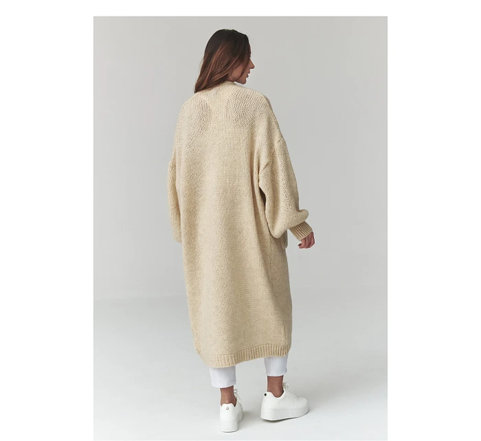 Zapínanie svetra model 226872 Makadamia Zapínanie svetra model 226872 Makadamia