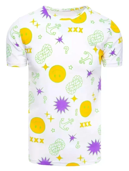 Pánské tričko s potiskem bílé Dstreet model 21965354 - FashionStreet