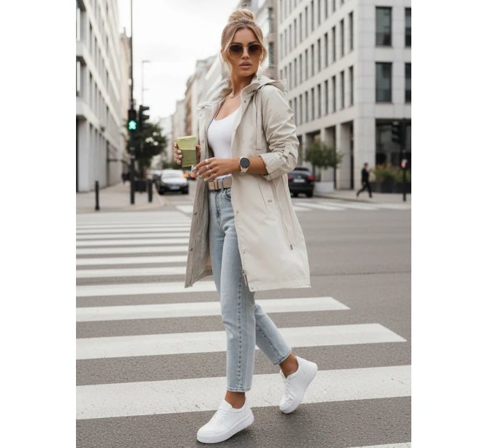 Dámska prechodná bunda parka béžová FashionStreet TY5557