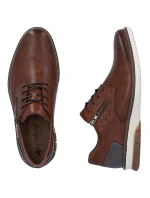 Pánské pohodlné hnědé kožené polobotky model 21906665 - Rieker
