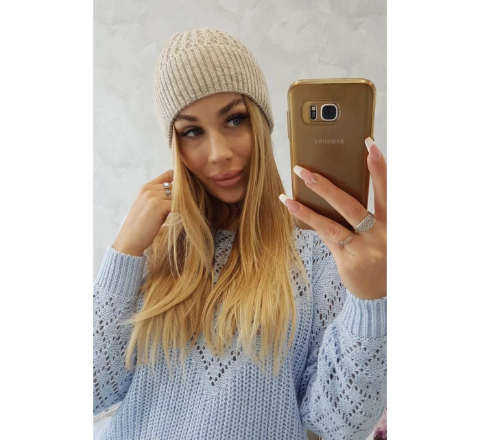 Tenká čiapka Grace K211 svetlo béžová Tenká čiapka Grace K211 svetlo béžová
