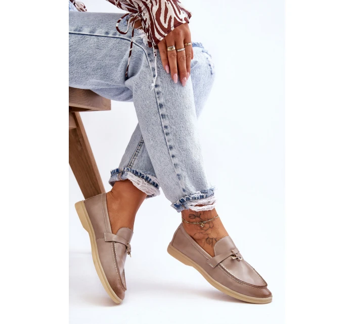 Klasyczne Mokasyny Damskie Szare Cortez