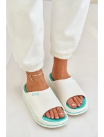 Klapki Damskie Na Platformie Big Star NN274A038 Biało-Miętowe Klapki Damskie Na Platformie Big Star NN274A038 Biało-Miętowe