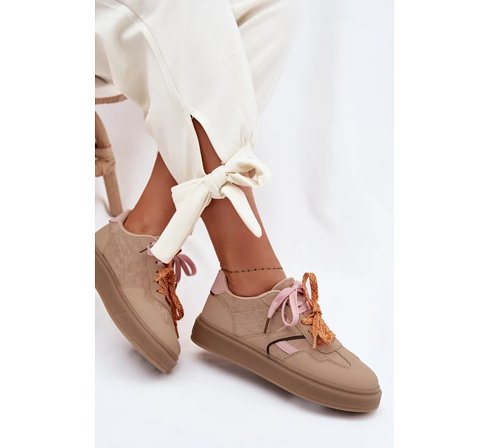 Dámské Tenisky S Světle Hnědé model 22095307 - Boto Dámské Tenisky S Světle Hnědé model 22095307 - Boto