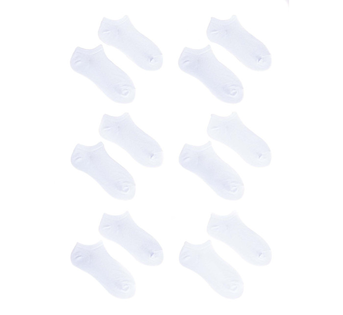 Yoclub 6Pack Základné členkové biele ponožky SKS-0064U-0100-002 White