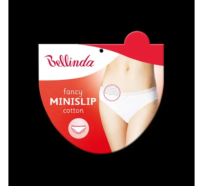 Dámske nohavičky s čipkou FANCY COTTON Minislip - Bellinda - biela