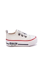 Dziecięce Skórzane Trampki BIG STAR KK374040 Białe Dziecięce Skórzane Trampki BIG STAR KK374040 Białe
