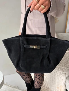 Kožená semišová kabelka Černá model 21728385 - Boto