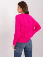 Sweter AT SW  fuksjowy model 18969954 - FPrice