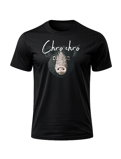 Pánské bavlněné tričko s potiskem - CHRO CHRO - černé