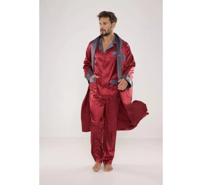 Pánske saténové pyžamo Satyna Adam 939 - De Lafense Pánske saténové pyžamo Satyna Adam 939 - De Lafense