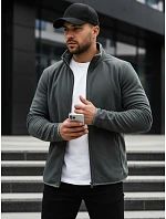 Pánska tmavosivá mikina na zips FashionStreet BX4772