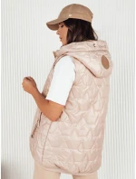 Dámská prošívaná vesta zlatá Dstreet model 21972292 - FashionStreet