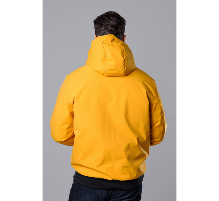Pánska žltá športová bunda s kapucňou (5M3111-254)