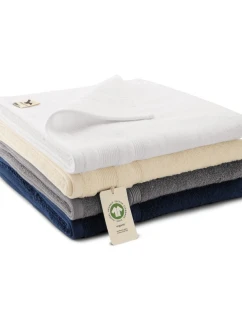 Veľký unisex uterák BIO (GOTS) (biely)