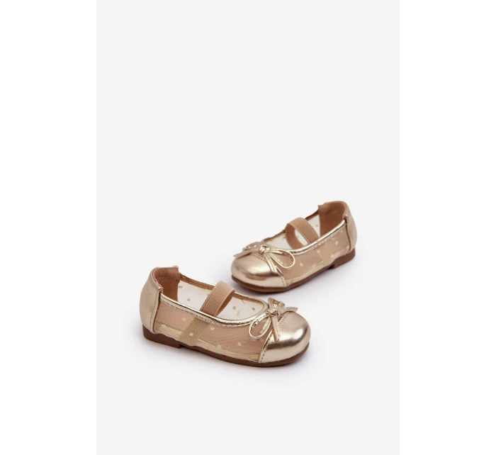 Dětské s mašlí Zlaté model 21663116 - Boto