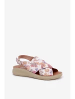 Sandały Damskie Z Eko Skóry W Kwiaty Multikolor Tosmelia Sandały Damskie Z Eko Skóry W Kwiaty Multikolor Tosmelia