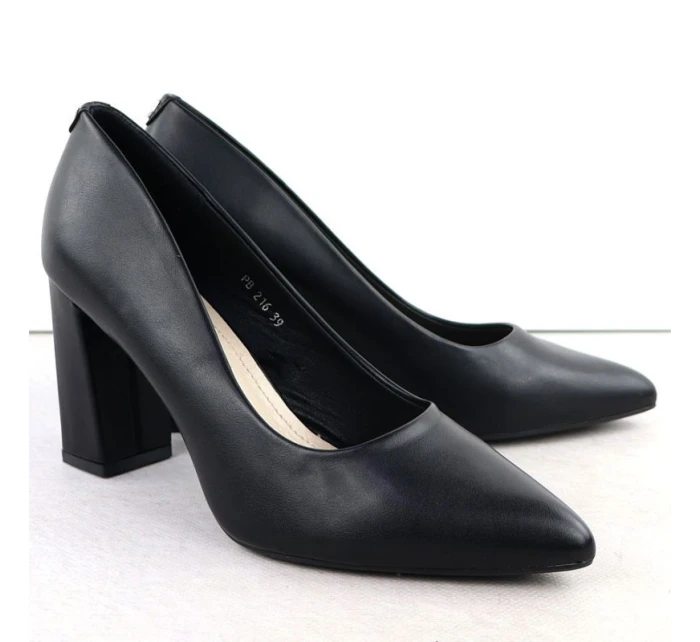 Sergio Leone čierne lodičky na podpätku PB216