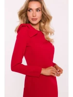 M814 Mini šaty s mašľou na ramene - červené M814 Mini šaty s mašľou na ramene - červené