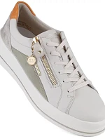 Dámska kožená športová obuv D1C01-81 / RKR676 Ecru-beige - Remonte