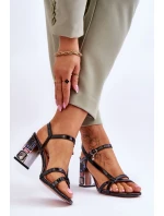 Sandále na podpätku model 179862 Step in style Sandále na podpätku model 179862 Step in style