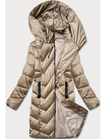 Béžová dámská zimní prošívaná bunda model 21248145 - S'WEST