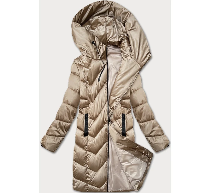 Béžová dámská zimní prošívaná bunda model 21248145 - S'WEST