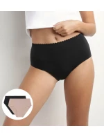 Dámske boxerky 2ks DIM BODY TOUCH HIGHWAIST BRIEF - DIM - čierne