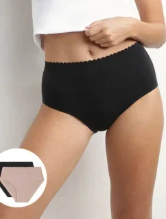 Dámske boxerky 2ks DIM BODY TOUCH HIGHWAIST BRIEF - DIM - čierne
