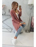 Sveter s netopierími rukávmi tmavo ružový