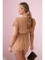 Krátky overal zviazaný v páse Velbloud Krátky overal zviazaný v páse Velbloud