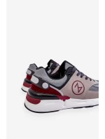 Pánská šněrovací sportovní obuv šedá a černá model 21617702 - Boto Pánská šněrovací sportovní obuv šedá a černá model 21617702 - Boto