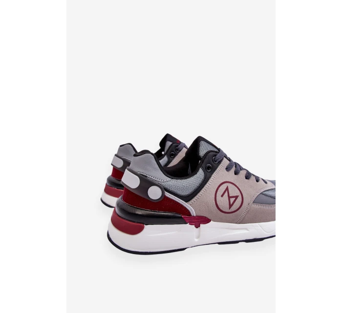 Pánská šněrovací sportovní obuv šedá a černá model 21617702 - Boto Pánská šněrovací sportovní obuv šedá a černá model 21617702 - Boto