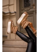 Skórzane Śniegowce Damskie Na Grubej Podeszwie Z Futerkiem Big Star OO274A207 Brązowe Skórzane Śniegowce Damskie Na Grubej Podeszwie Z Futerkiem Big Star OO274A207 Brązowe