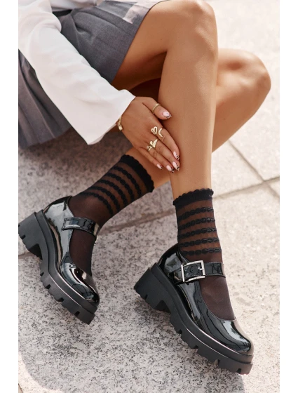 Dámské Polobotky S Přezkou Černé model 21671106 - Boto