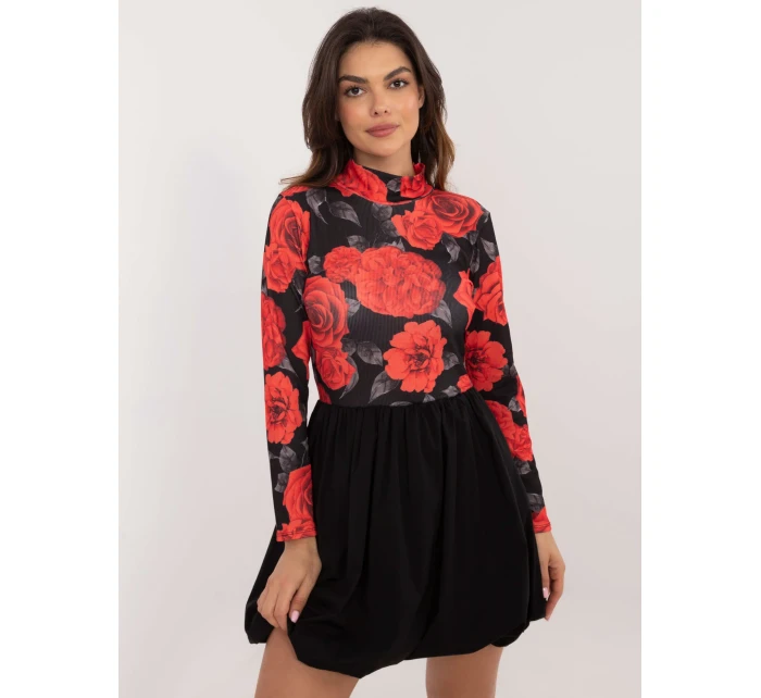 Šaty DHJ SK 19959.35 čierno-červené Šaty DHJ SK 19959.35 čierno-červené