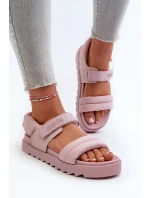Dámske sandále na platforme Big Star pink